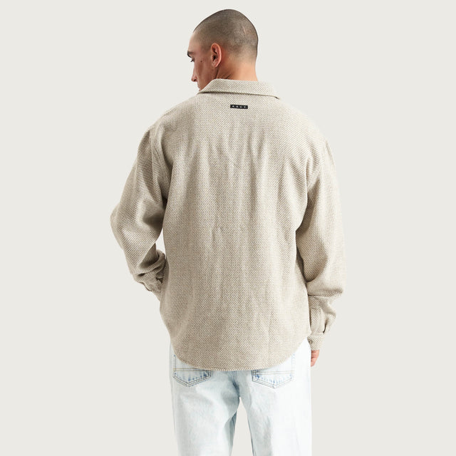 Firestone Dropped Shoulder Relaxed Overshirt Cream/Tan