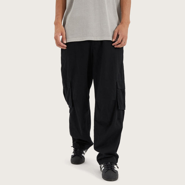 Hunter Ripstop Parachute Pant Washed Black