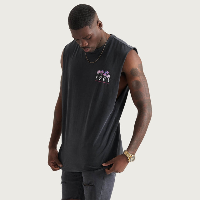 Inheritance Relaxed Fit Muscle Tee Mineral Black