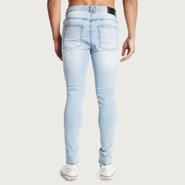 K1 Super Skinny Jeans Destroyed Defiance Blue