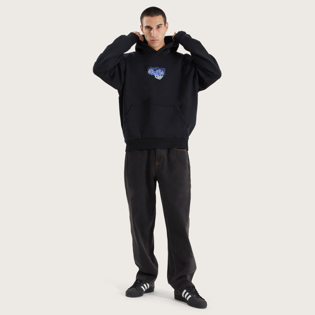 Luck Heavy Oversized Hoodie Anthracite Black