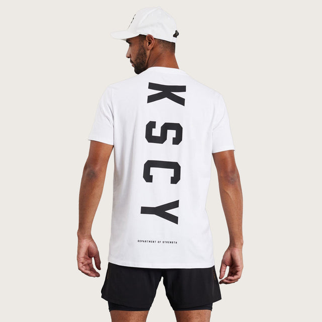 Model wears Motion Active T-Shirt White T-Shirts in White - Image 1
