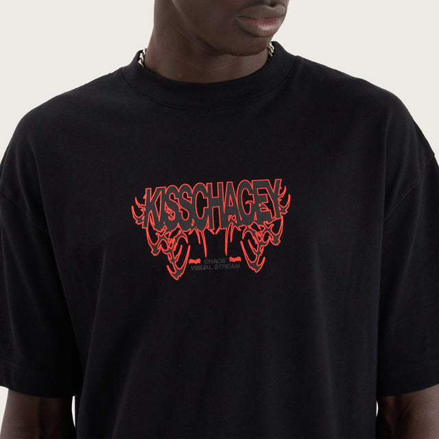 Model wears Movement Heavy Street Tee Jet Black T-Shirts in Black - Image 2