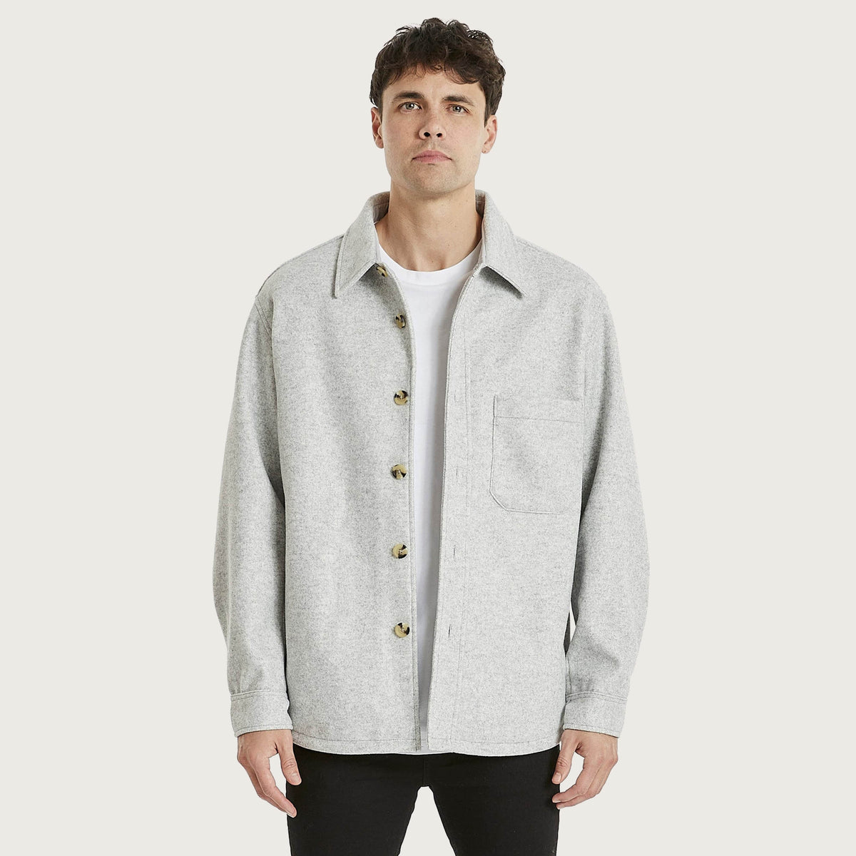Newport Melton Jacket Grey Marle | KSCY