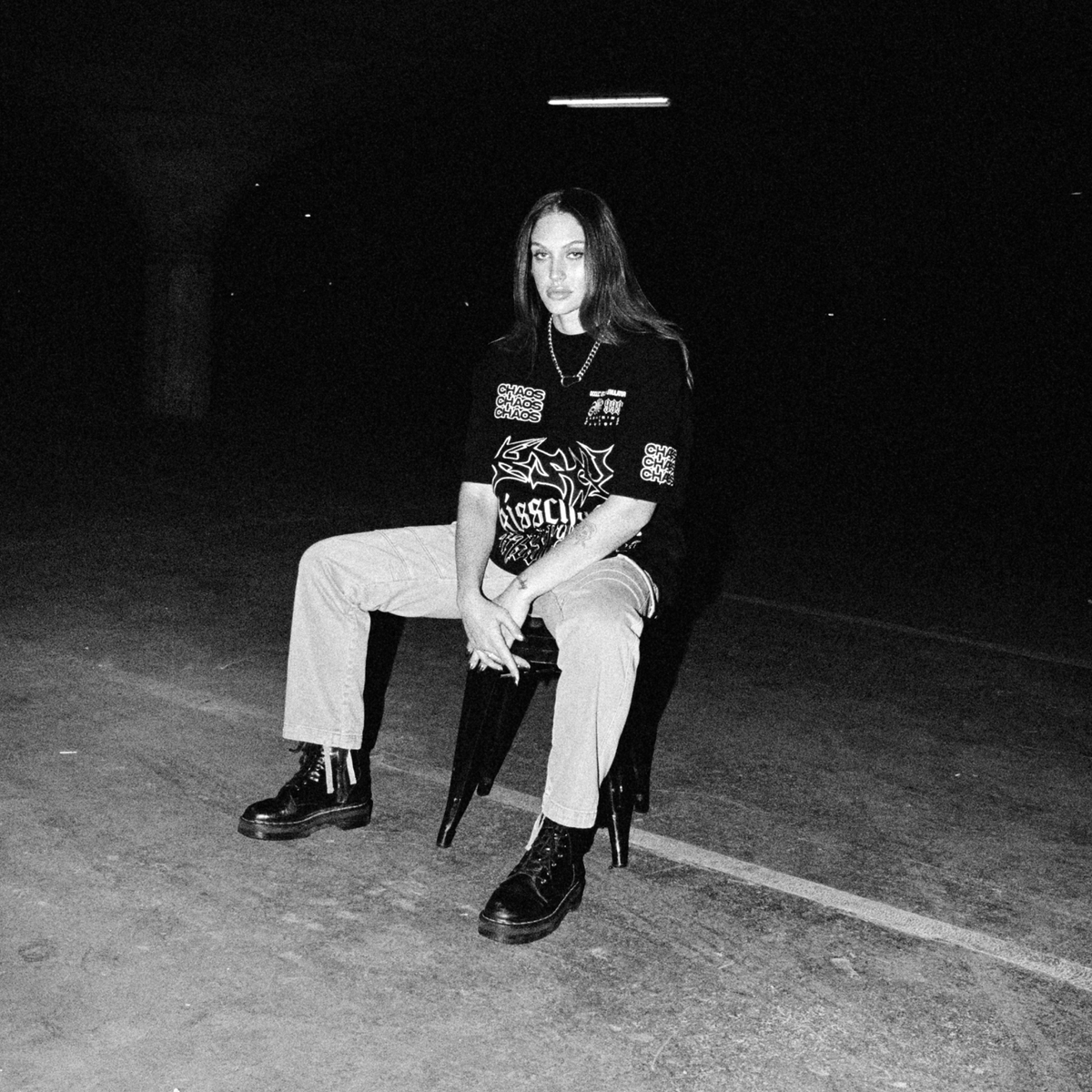 KSCY Posse Heavy Loopback Street Tee in Black - Kiss Chacey