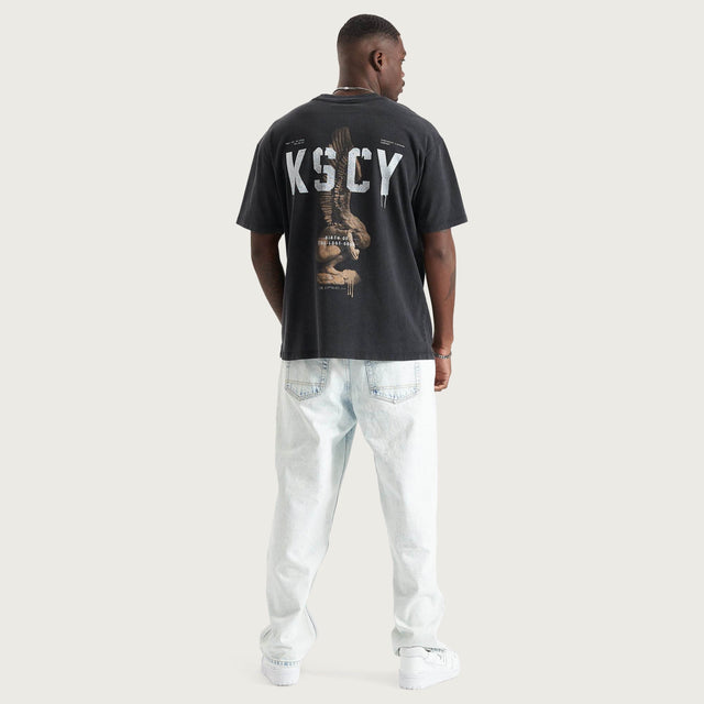 Saxon Box Fit T-Shirt Mineral Black