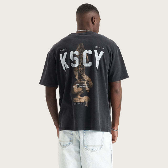 Saxon Box Fit T-Shirt Mineral Black