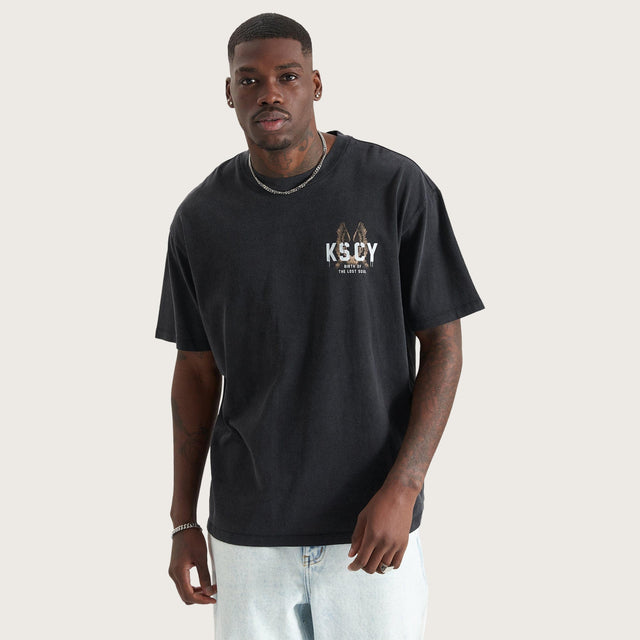Saxon Box Fit T-Shirt Mineral Black