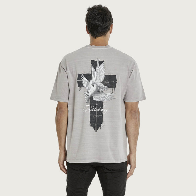 Steel Doves Heavy Box Fit T-Shirt Pigment Gull