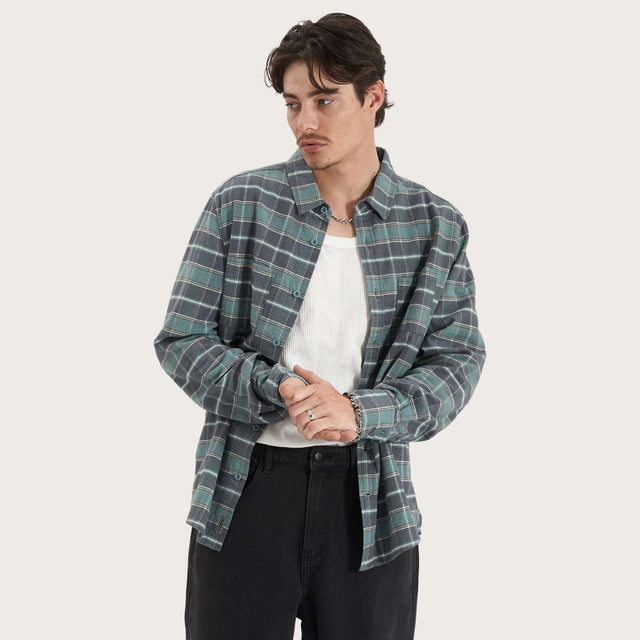 Tartan Tempo Longsleeve Shirt Green Check