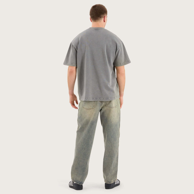 Tumble Loopback Street Tee Acid Charcoal