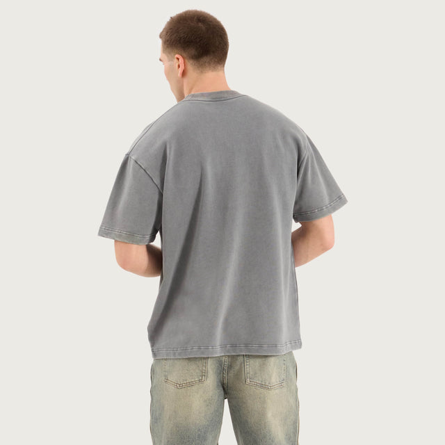 Tumble Loopback Street Tee Acid Charcoal