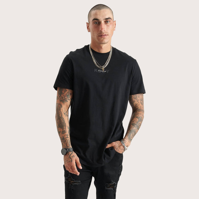 Tustin Dual Curved Tee Jet Black