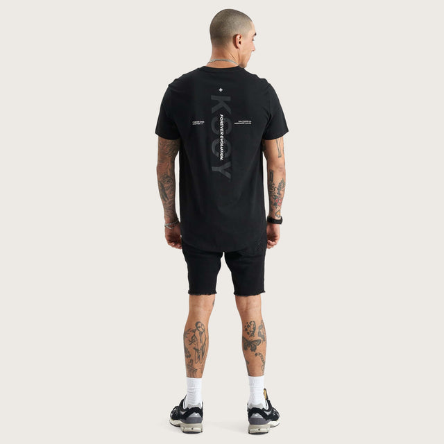 Tustin Dual Curved Tee Jet Black