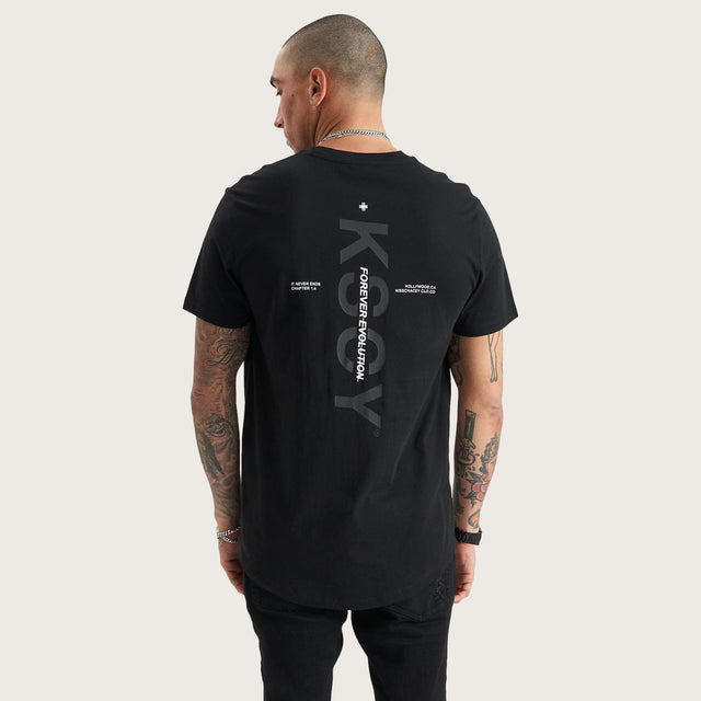 Tustin Dual Curved Tee Jet Black