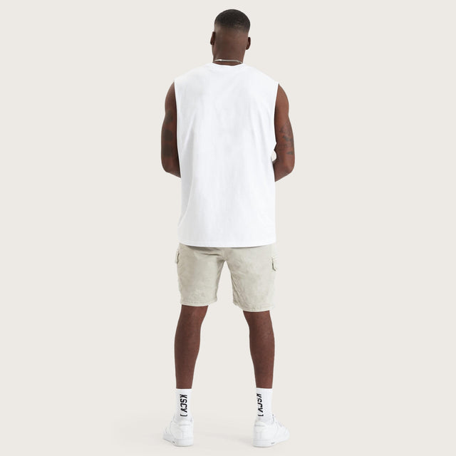 Wicked Relaxed Fit Muscle Tee Optical White