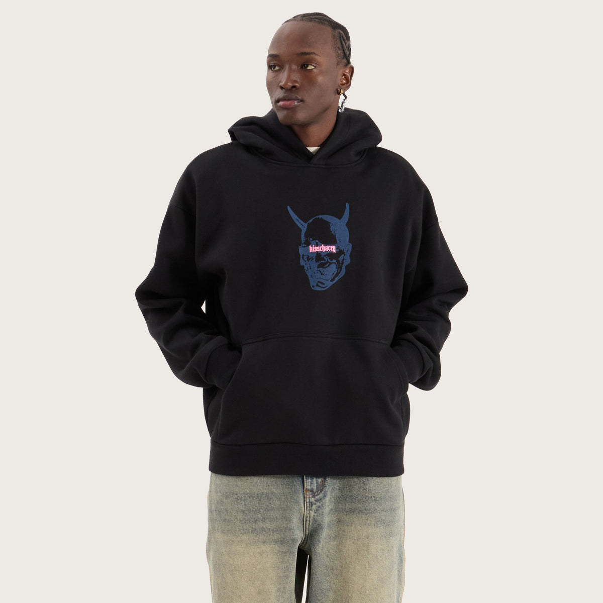 Witchcraft Heavy Oversized Hoodie in Black | Kiss Chacey