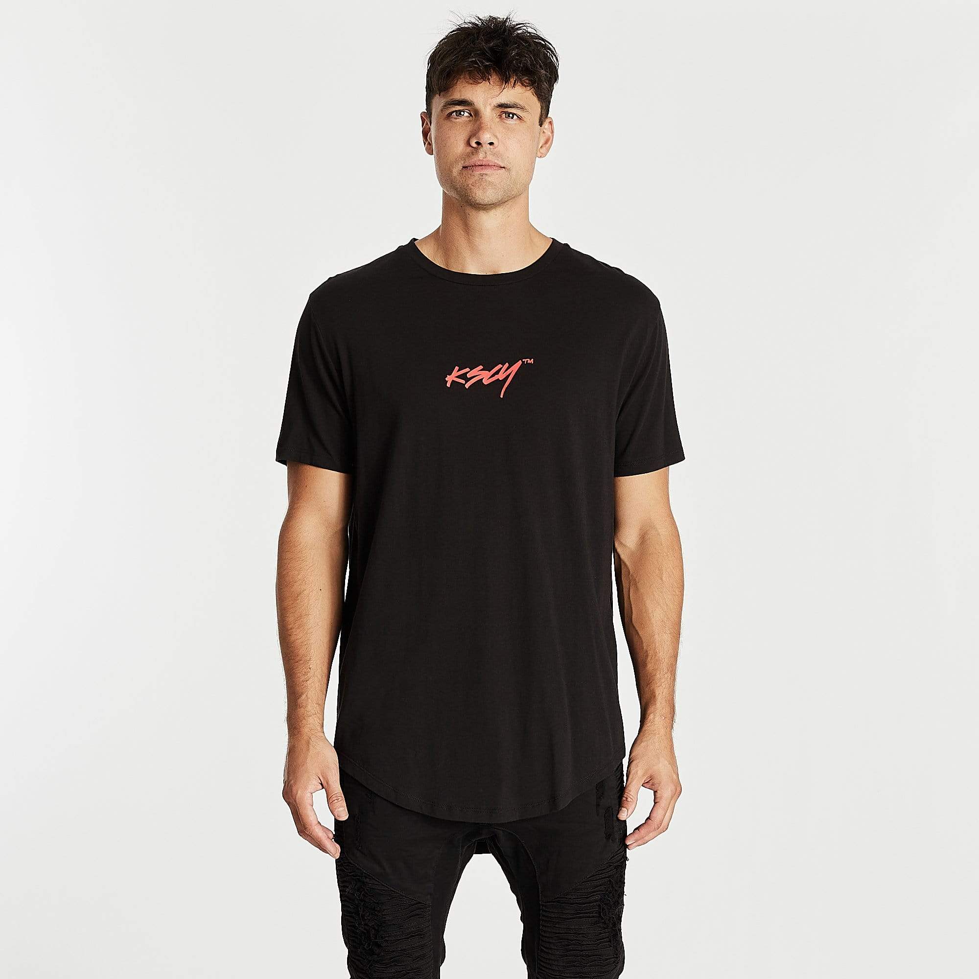 Bad Habits Dual Curved T-Shirt Jet Black – Kiss Chacey