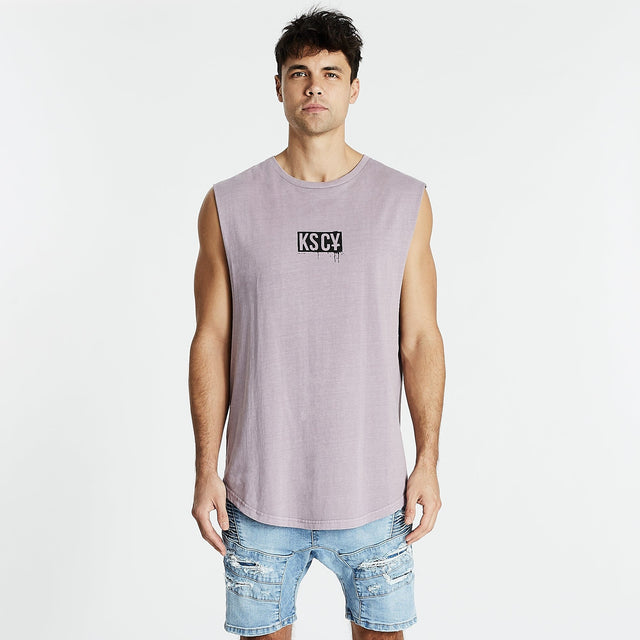 Oblivion Dual Curved Muscle Tee Pigment Lilac
