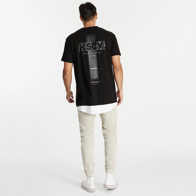 Paranoid Relaxed Layered T-Shirt Jet Black