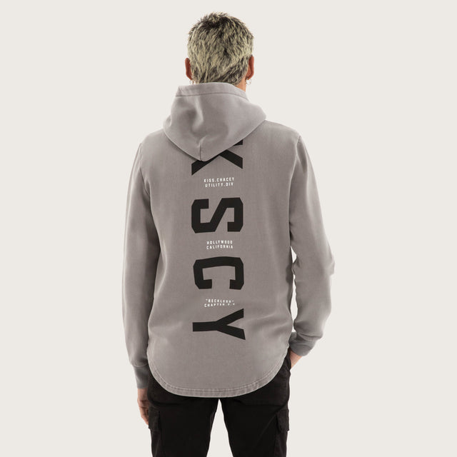 Wander Dual Curved Hoodie Pigment Frost Grey