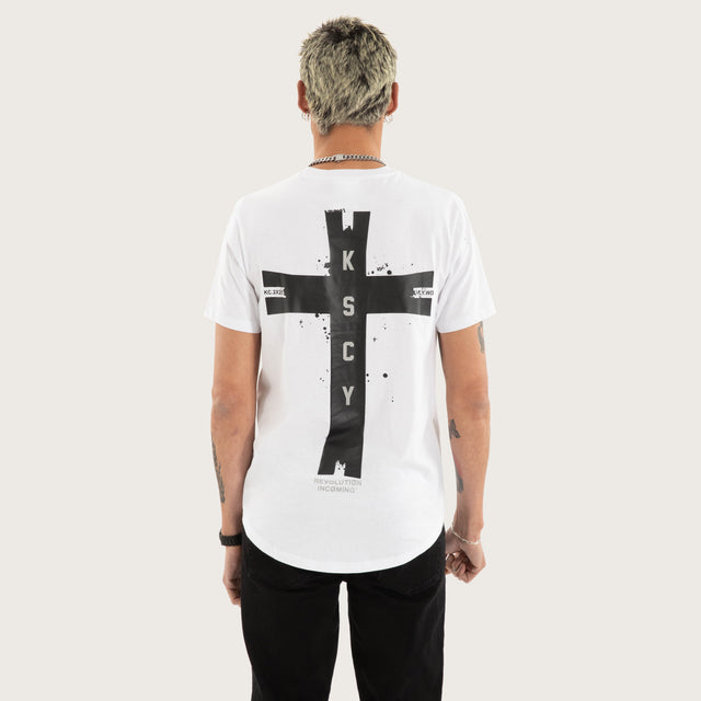 Decay Dual Curved Tee White
