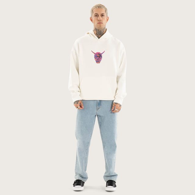 Mask Oversized Hoodie Natural White