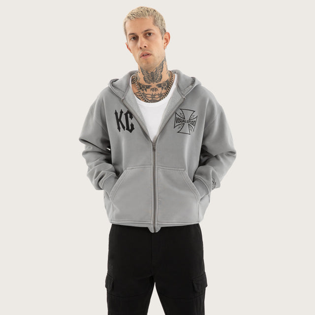 Nocturne Relaxed Zip Hoodie Pigment Ultimate Grey