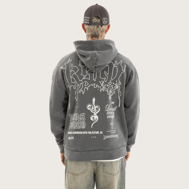 Whisper Relaxed Hoodie Pigment Charcoal