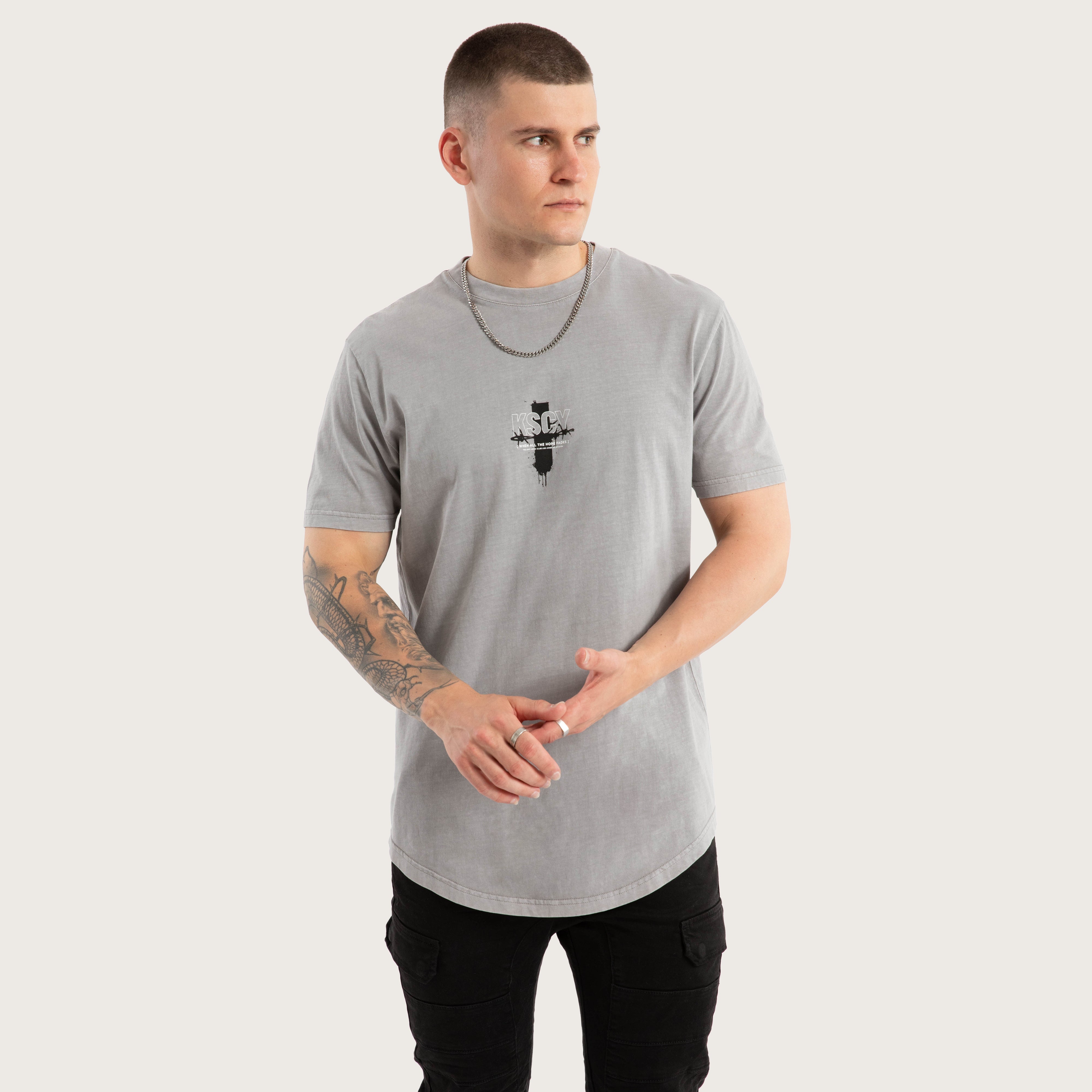 Zingify Dual Curved Tee Pigment Ultimate Grey | KSCY