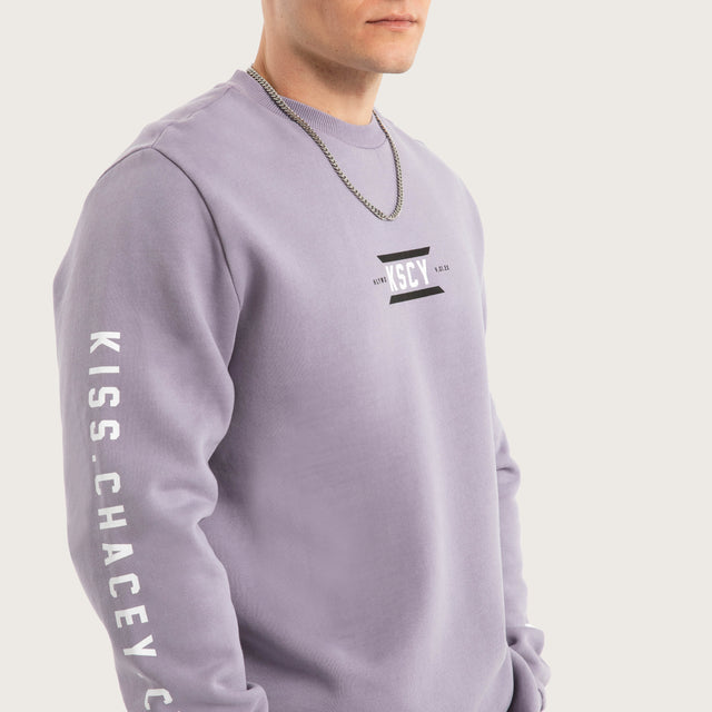 Trace Dual Curved Sweater Pigment Lavender Grey