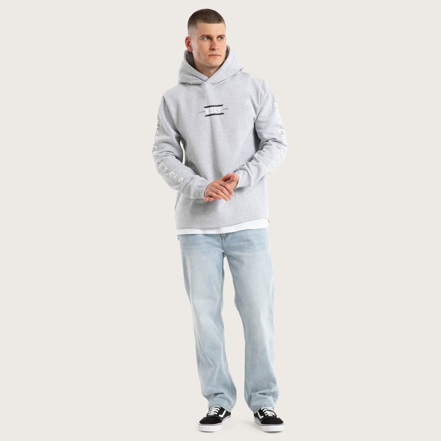 Trace Layered Hoodie Grey Marle