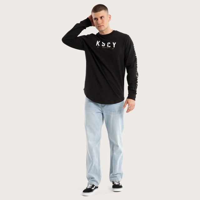 Lancer Dual Curved Longsleeve Tee Jet Black