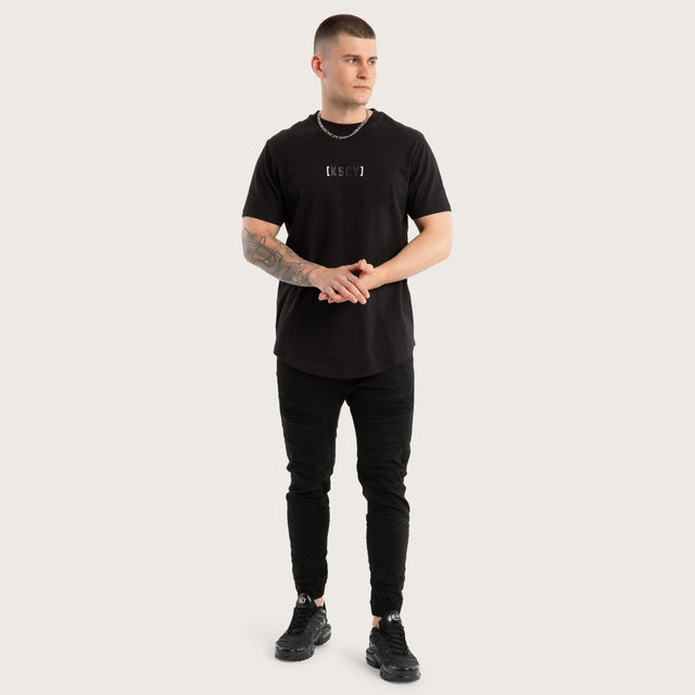 Unleashed Dual Curved Tee Jet Black