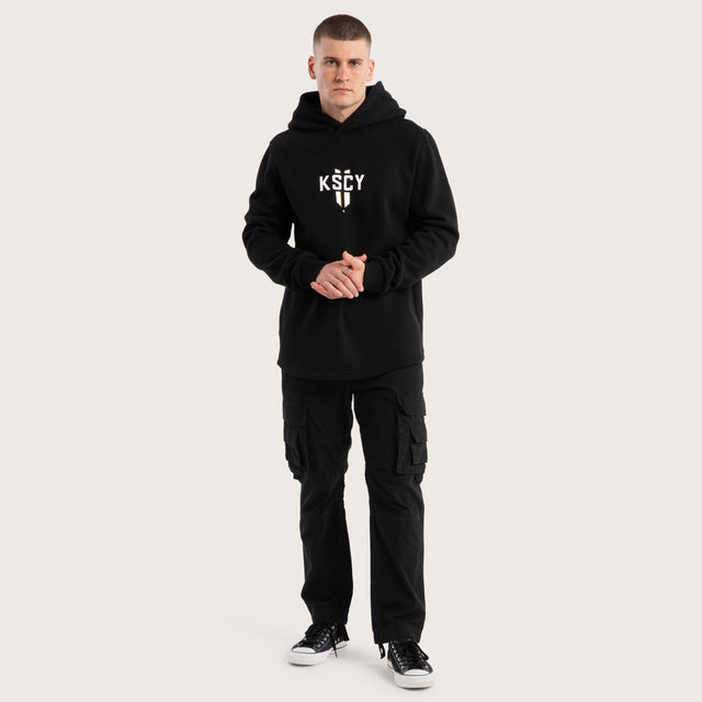 Hasten Dual Curved Hoodie Jet Black