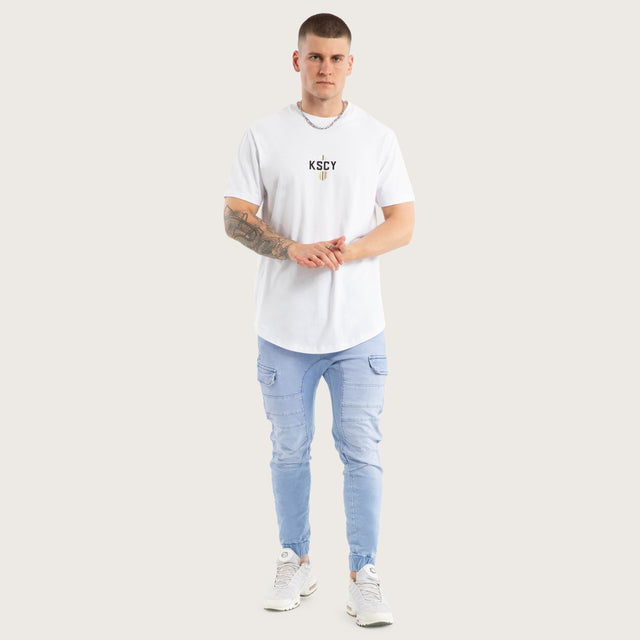 Nightbringer Dual Curved Tee Optical white