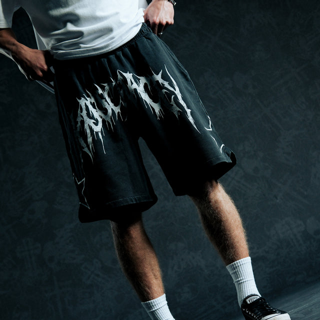 Cagey Loopback Basketball Short Mineral Black