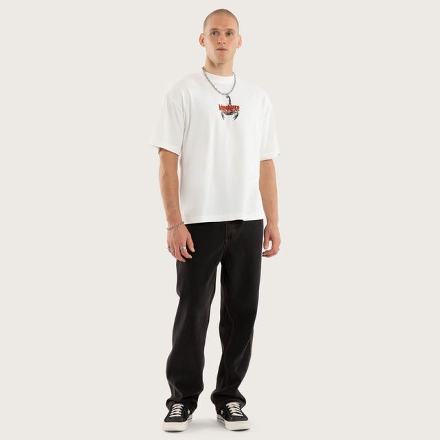 Model wears Propaganda Street Tee Natural White T-Shirts White – image 5