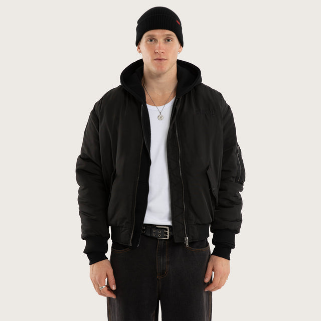 Realm Bomber Jacket Jet Black