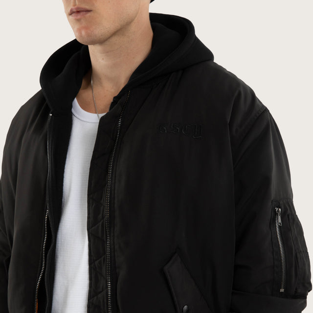 Realm Bomber Jacket Jet Black