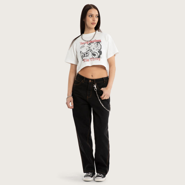 Model wears Breakout Crop Tee Natural White T-Shirts White – image 5