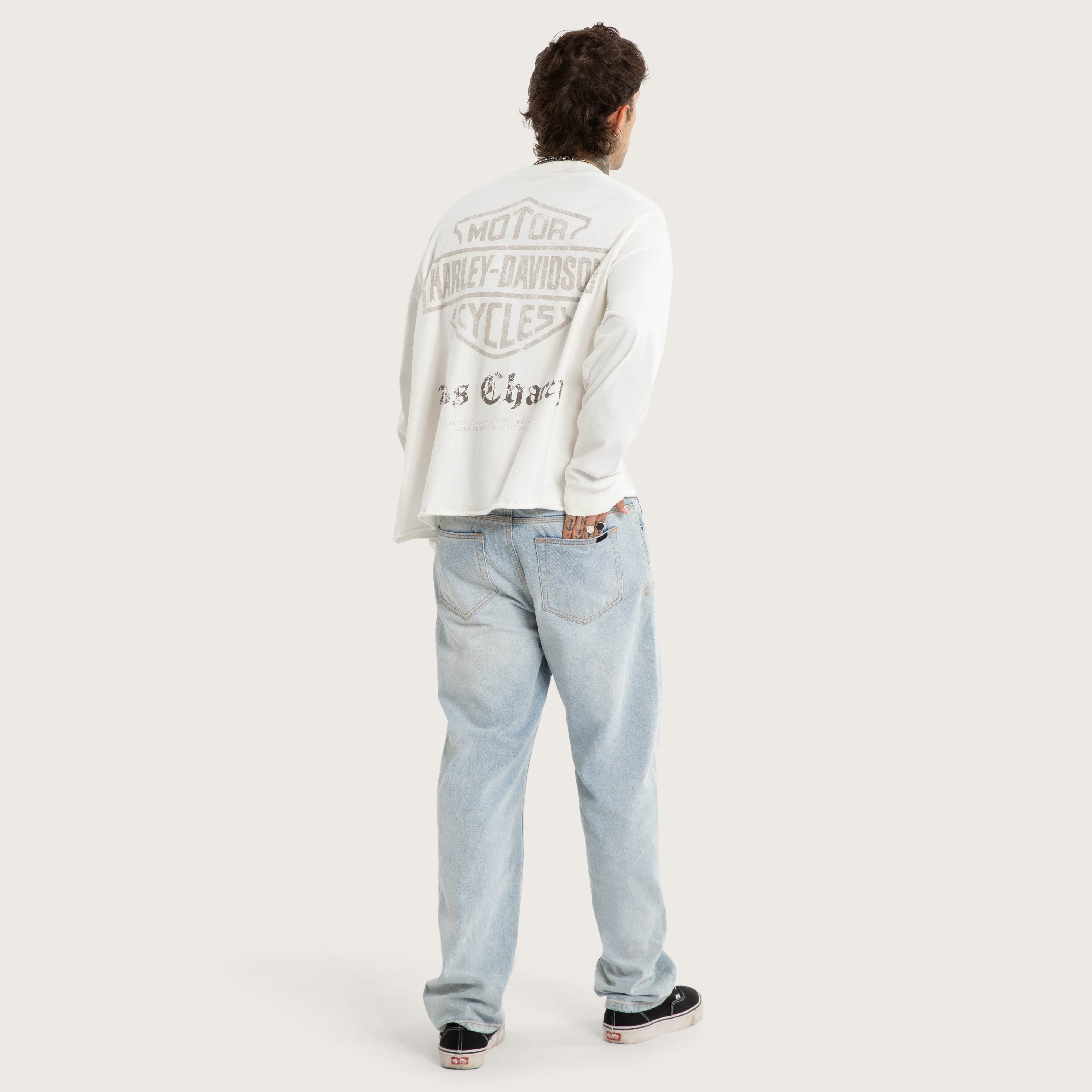 Harley-Davidson Gear Box Fit Sweater Natural White | KSCY