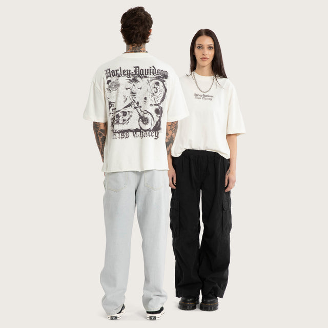Model wears Vent Crop Street Tee Blanc De Blanc T-Shirts White – image 4