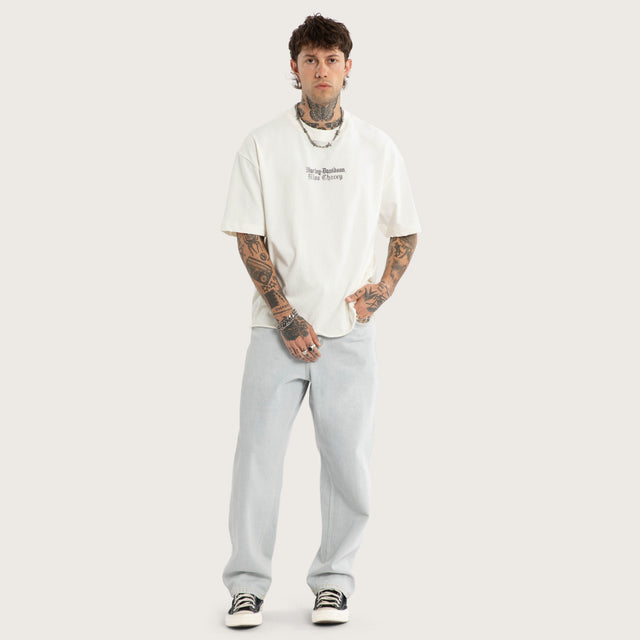Model wears Vent Crop Street Tee Blanc De Blanc T-Shirts White – image 7