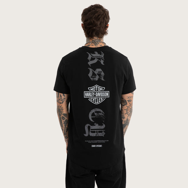 Model wears Carve Dual Curved Tee Jet Black T-Shirts Black – image 4