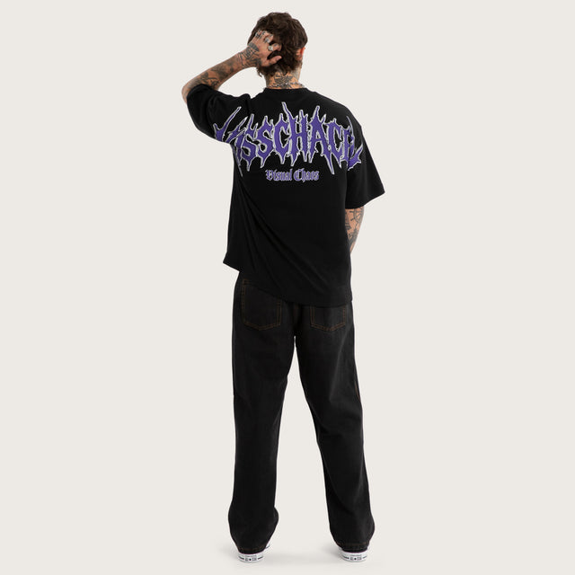 Model wears Interface Street Tee Jet Black T-Shirts Black – image 6