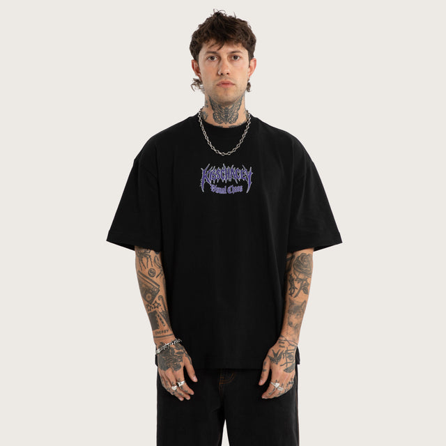 Model wears Interface Street Tee Jet Black T-Shirts Black – image 1