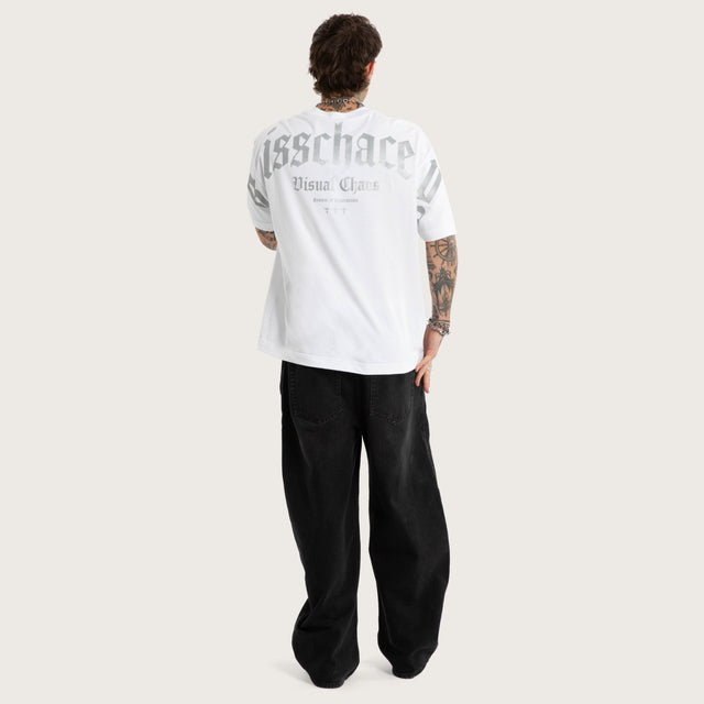 Model wears Obliteration Street Tee Optical White T-Shirts White – image 6