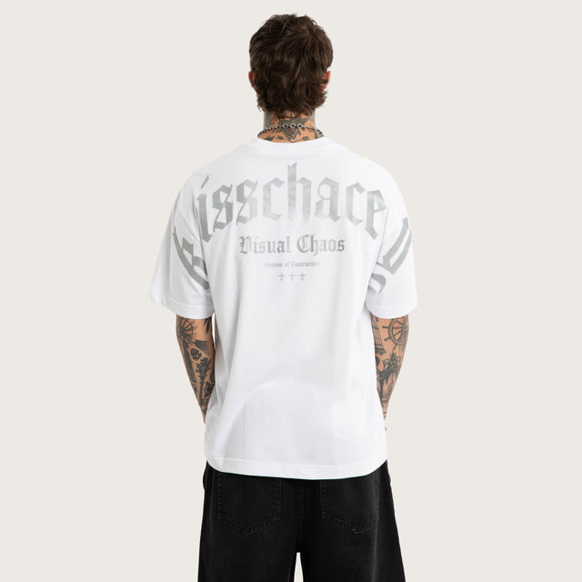 Model wears Obliteration Street Tee Optical White T-Shirts White – image 2