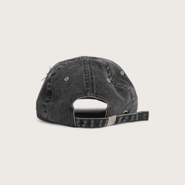 Model wears Veiled Dad Cap Jet Black Caps Black – image 7